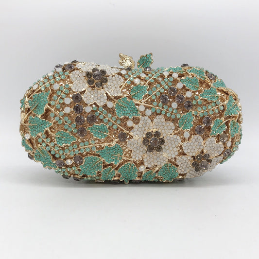 Crystal Rhinestone Evening Clutch Bag - Shimmering Gala Artistry | iBrilliance