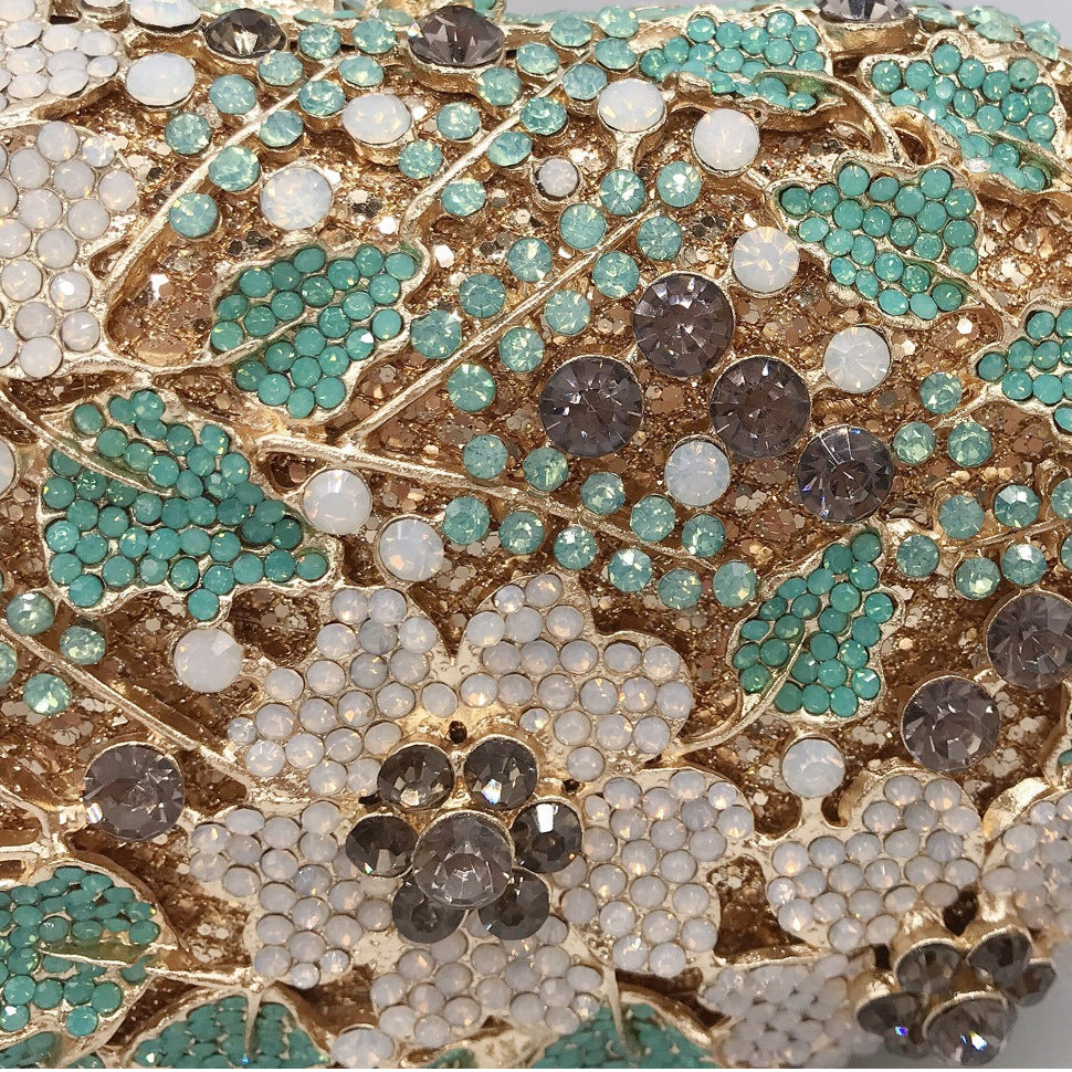 Crystal Rhinestone Evening Clutch Bag - Shimmering Gala Artistry | iBrilliance