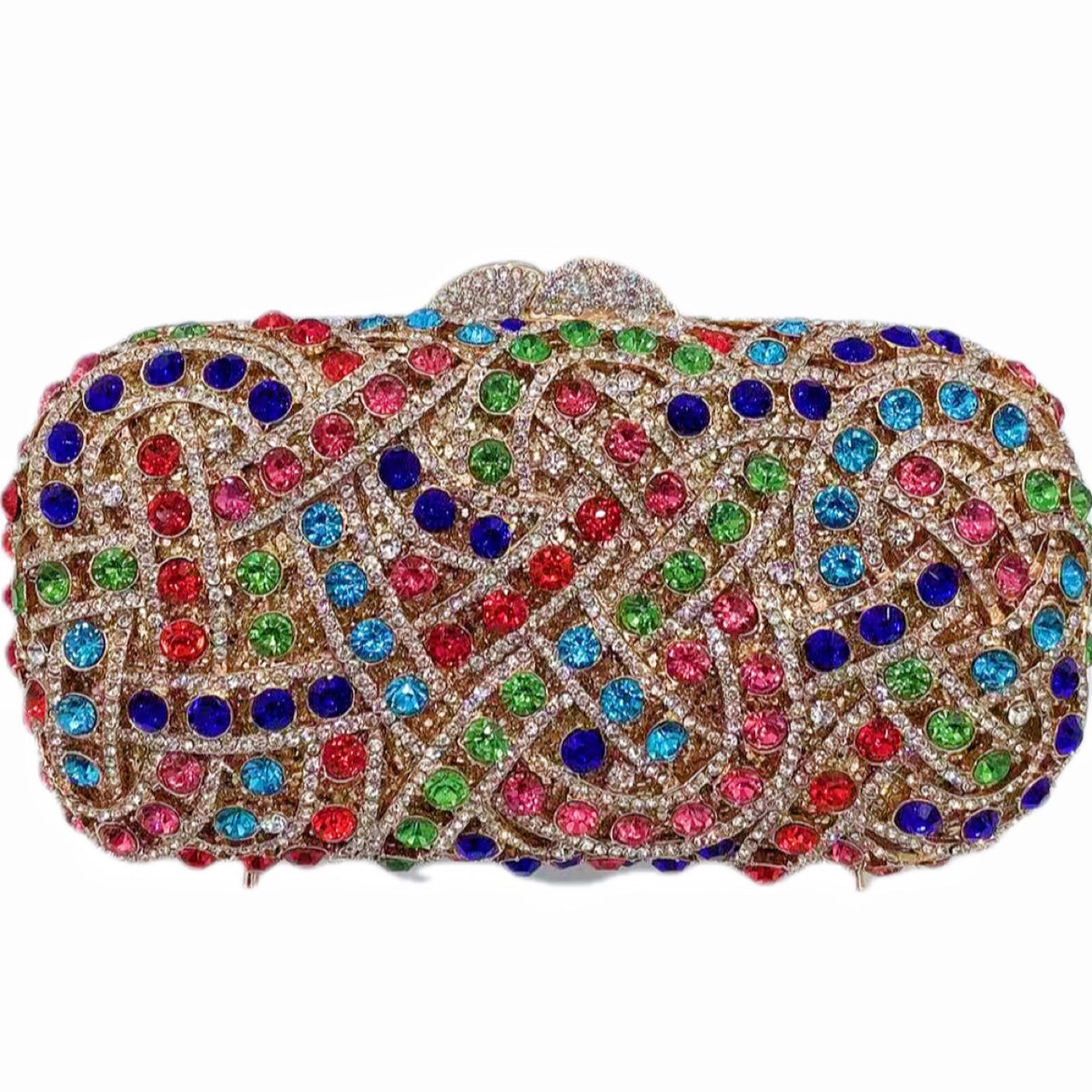 Luminous Rhinestone Evening Clutch - Sophisticated Gala Statement | iBrilliance Bags