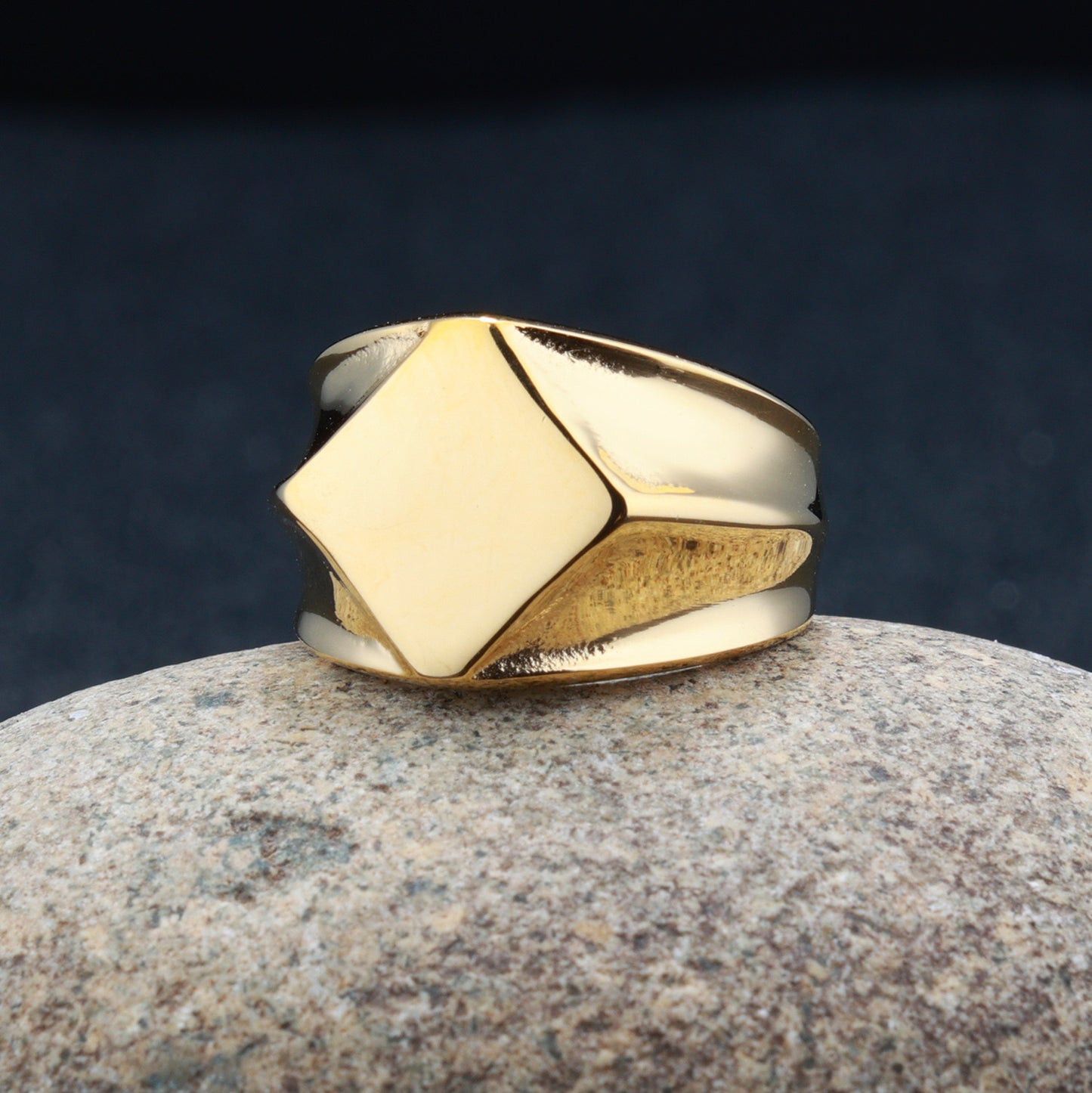 Personalized irregular diamond solid titanium steel ring Nordic simple style fashion jewelry