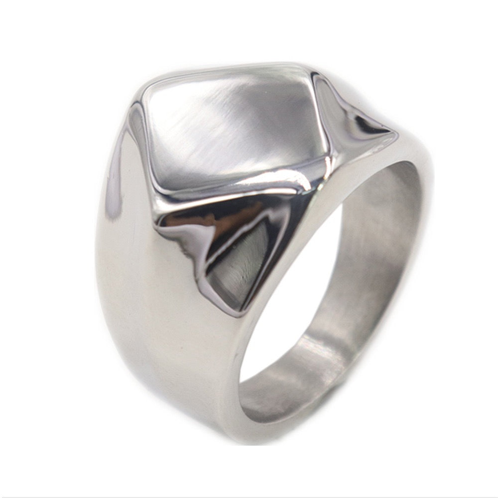 Personalized irregular diamond solid titanium steel ring Nordic simple style fashion jewelry