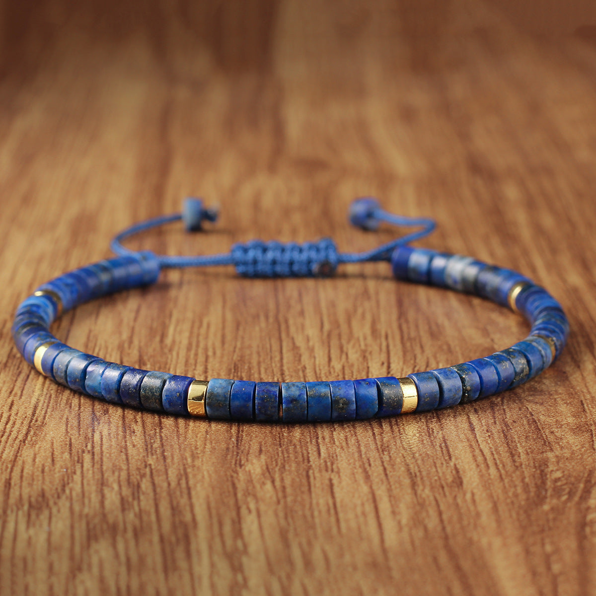 Adjustable Handmade Woven Bracelet Natural Stone Bohemian Colorful Aventurine Purple Braided Bracelet