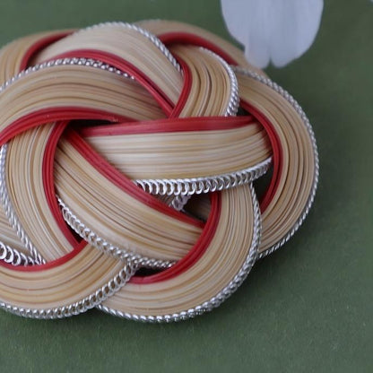 Bamboo Brooch | Silver & Gold Wire Edge | BW02 Brooch