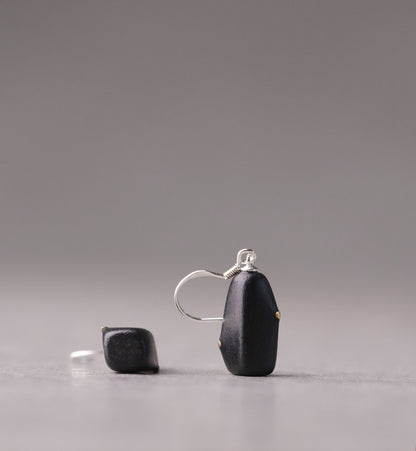 Ebony Wood Drop Earrings | Wooden Earrings ER04