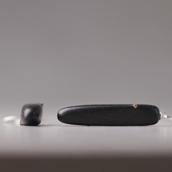 Ebony Wood Drop Earrings | Wooden Earrings ER04
