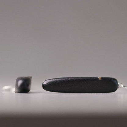 Ebony Wood Drop Earrings | Wooden Earrings ER04