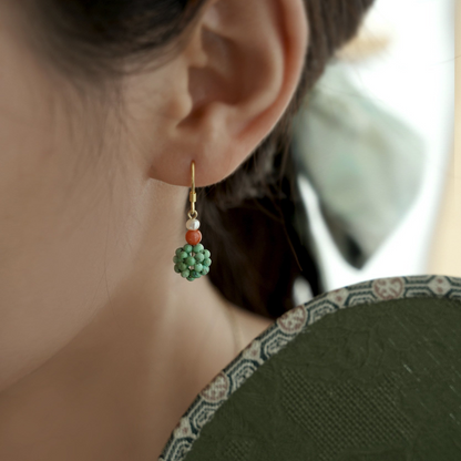 Endless Summer | Turquoise & Nanhong Agate Earrings ES01 Ear Hooks Earring