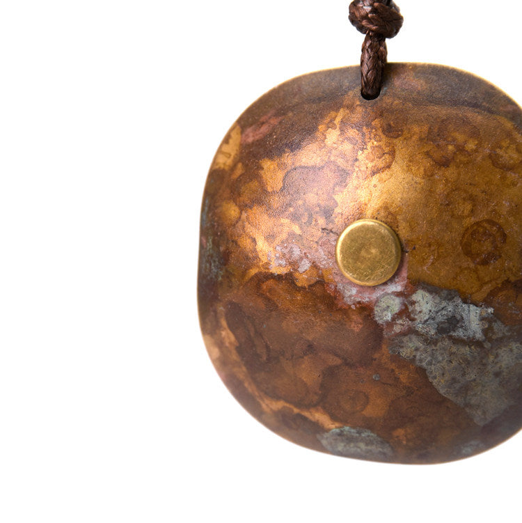 Oxidised Brass Square Pendant Necklace | Handcrafted Unisex NK07