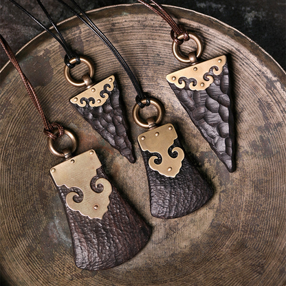Ebony Wood Arrow Pendant Necklace | Handcrafted Wooden Necklace N02