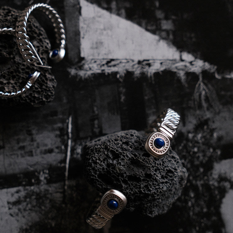 Still & Continuous | Lapis Lazuli Palm Branch Cuff Bracelet B05