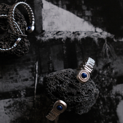 Still & Continuous | Lapis Lazuli Palm Branch Cuff Bracelet B05