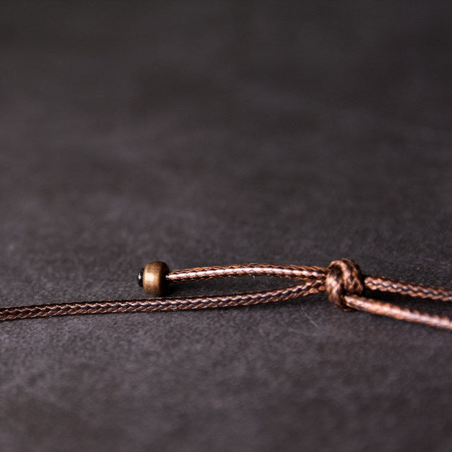 Oxidised Brass Square Pendant Necklace | Handcrafted Unisex NK07
