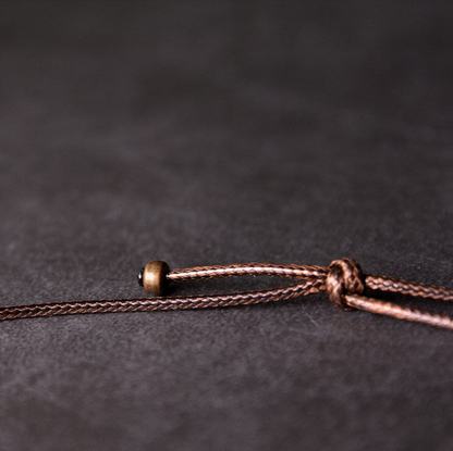 Oxidised Brass Square Pendant Necklace | Handcrafted Unisex NK07