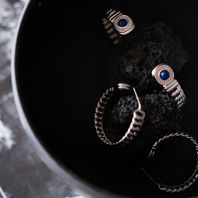 Still & Continuous | Lapis Lazuli Palm Branch Cuff Bracelet B05