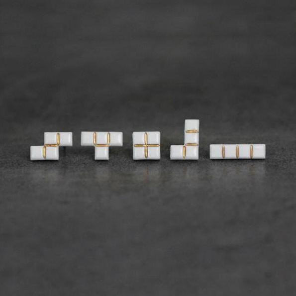 Ross Ceramic Block Earrings | Geometric Earrings ER17 iBrilliance