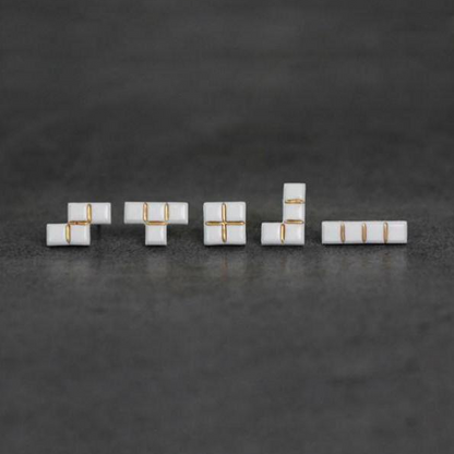 Ross Ceramic Block Earrings | Geometric Earrings ER17 iBrilliance