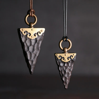 Ebony Wood Arrow Pendant Necklace | Handcrafted Wooden Necklace N02