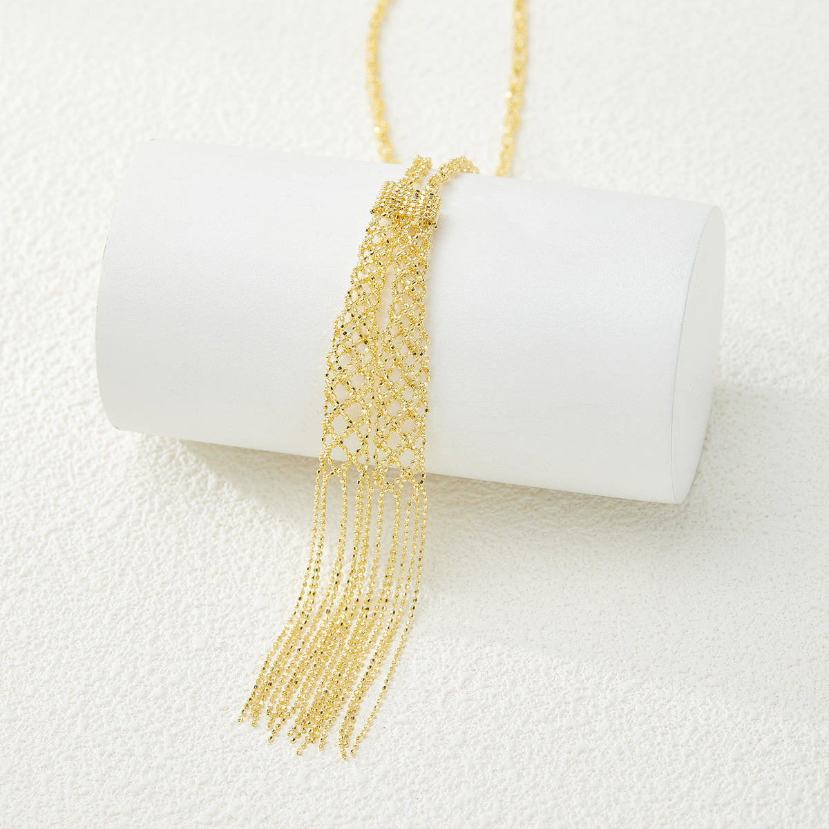 Lace Fishtail Tassel Necklace | Sterling Silver Necklace