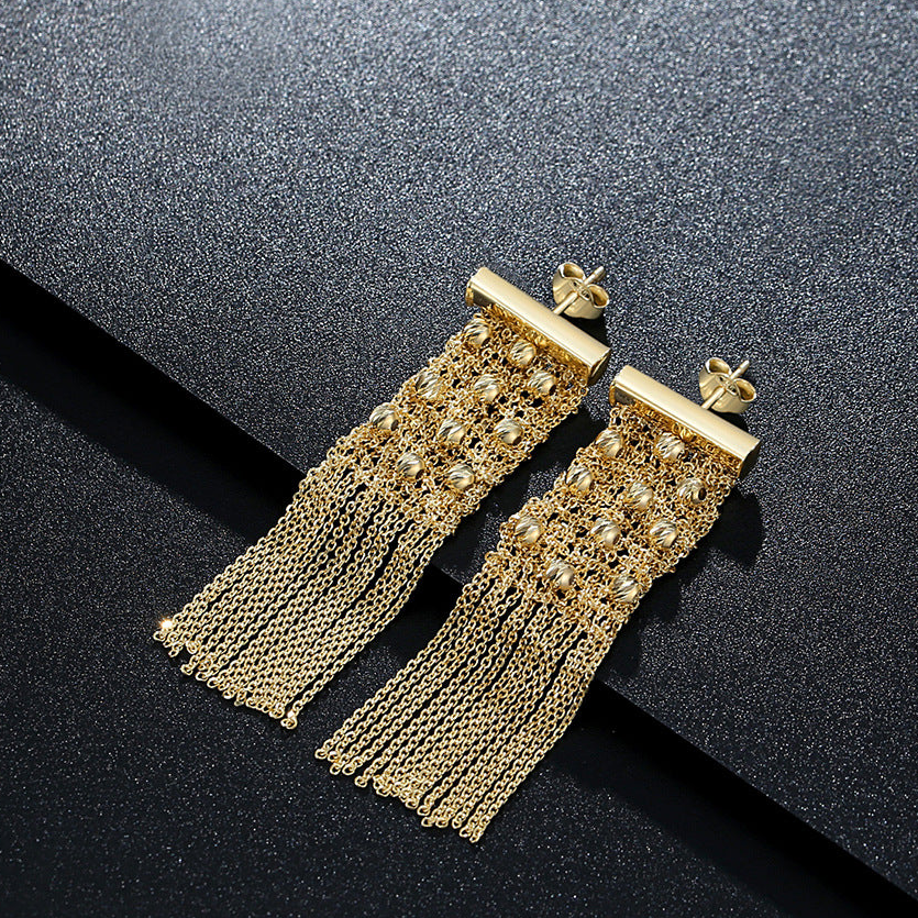 Sterling Silver Woven Bead Tassel Earrings | Drop Earrings ER05 Earring