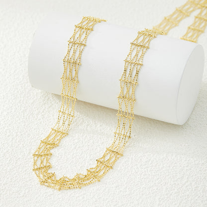 Sterling Silver Lace Fringe Scarf Necklace | Lariat Necklace NK12