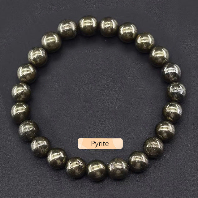 Crystal Bracelet Beads Natural Stone Bracelet Unisex Solid Color Simple Versatile Natural Stone Beads