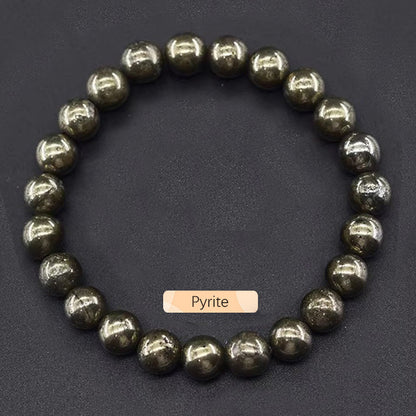 Crystal Bracelet Beads Natural Stone Bracelet Unisex Solid Color Simple Versatile Natural Stone Beads
