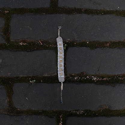 Between the Clouds | Handwoven Crystal Beaded Bracelet B03