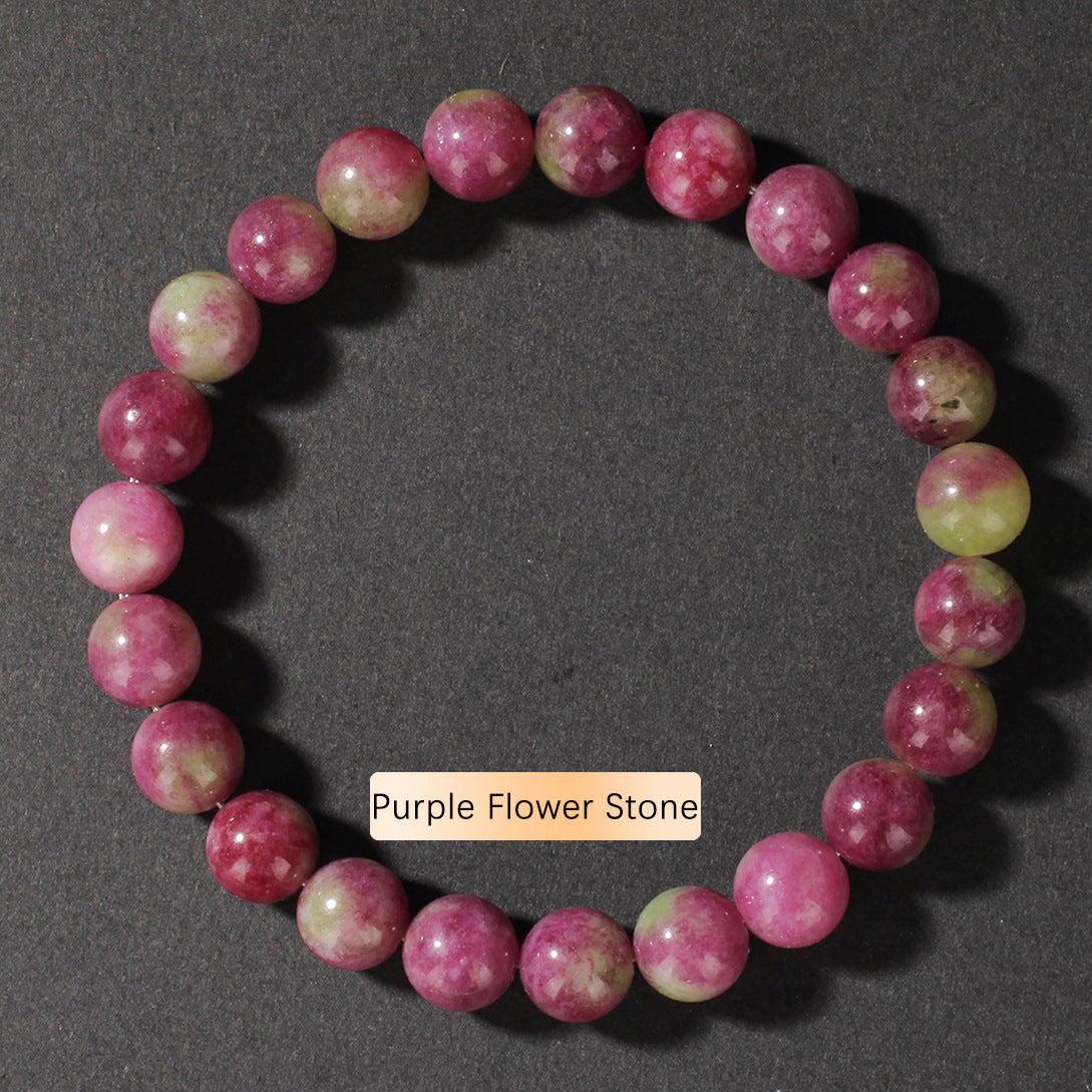 Crystal Bracelet Beads Natural Stone Bracelet Unisex Solid Color Simple Versatile Natural Stone Beads