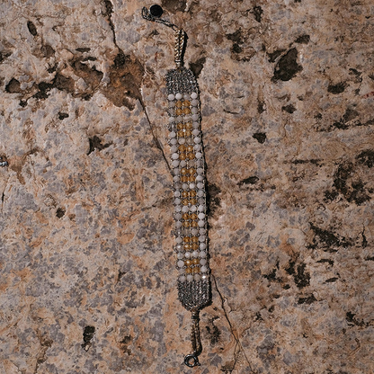 Between the Clouds | Handwoven Crystal Beaded Bracelet B03