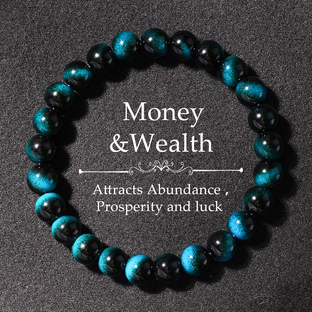 Glass Bracelet Imitation Tiger Eye Unisex Crystal Bracelet