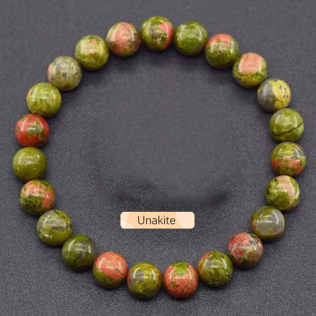 Crystal Bracelet Beads Natural Stone Bracelet Unisex Solid Color Simple Versatile Natural Stone Beads