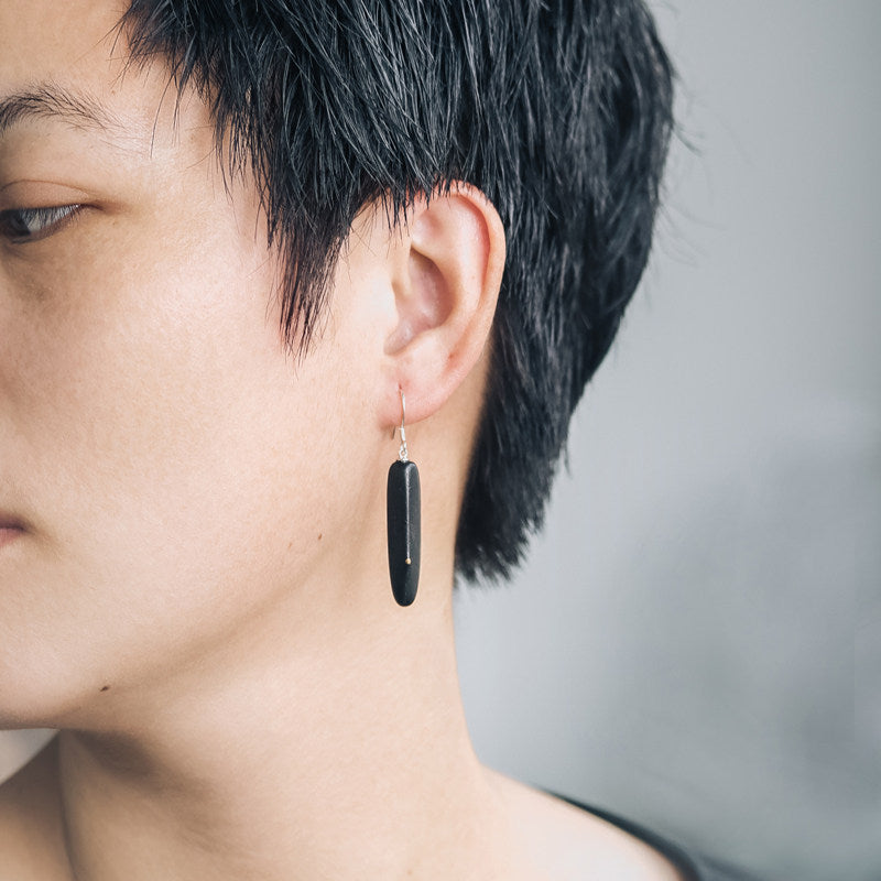 Ebony Wood Drop Earrings | Wooden Earrings ER04