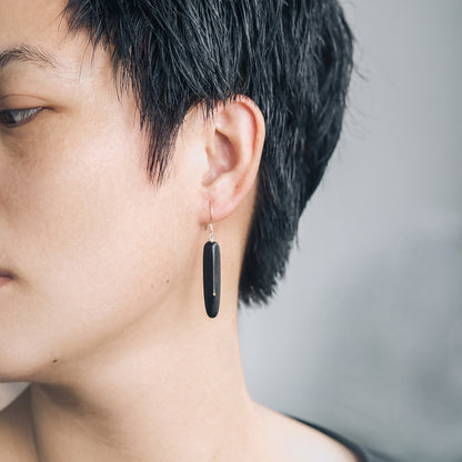 Ebony Wood Drop Earrings | Wooden Earrings ER04