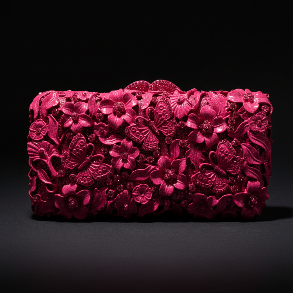 Bloom | Floral Sculpted Evening Clutch Bag CB01 Clutch Bag