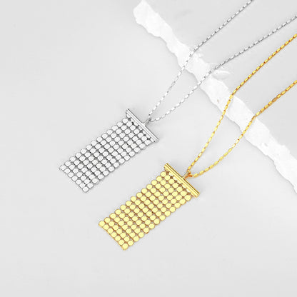 Sterling Silver Sequin Tassel Pendant Necklace | Necklace NK09