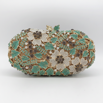 Crystal Rhinestone Evening Clutch Bag - Shimmering Gala Artistry | iBrilliance Accessories