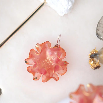 Devoted | Sculptural Leather Flower Earrings E04
