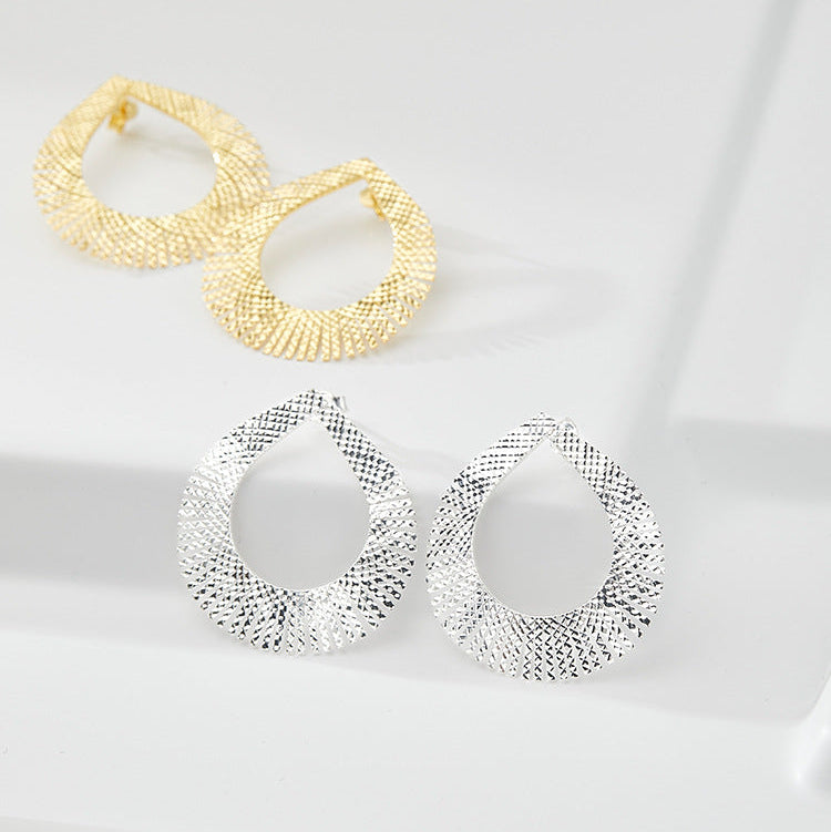 S925 Sterling Silver Ice-Flower Teardrop Earrings | Statement Earrings ER08