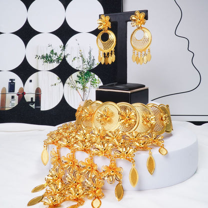 Radiant Dubai Floral Jewelry Set - Wedding Banquet Elegance | iBrilliance