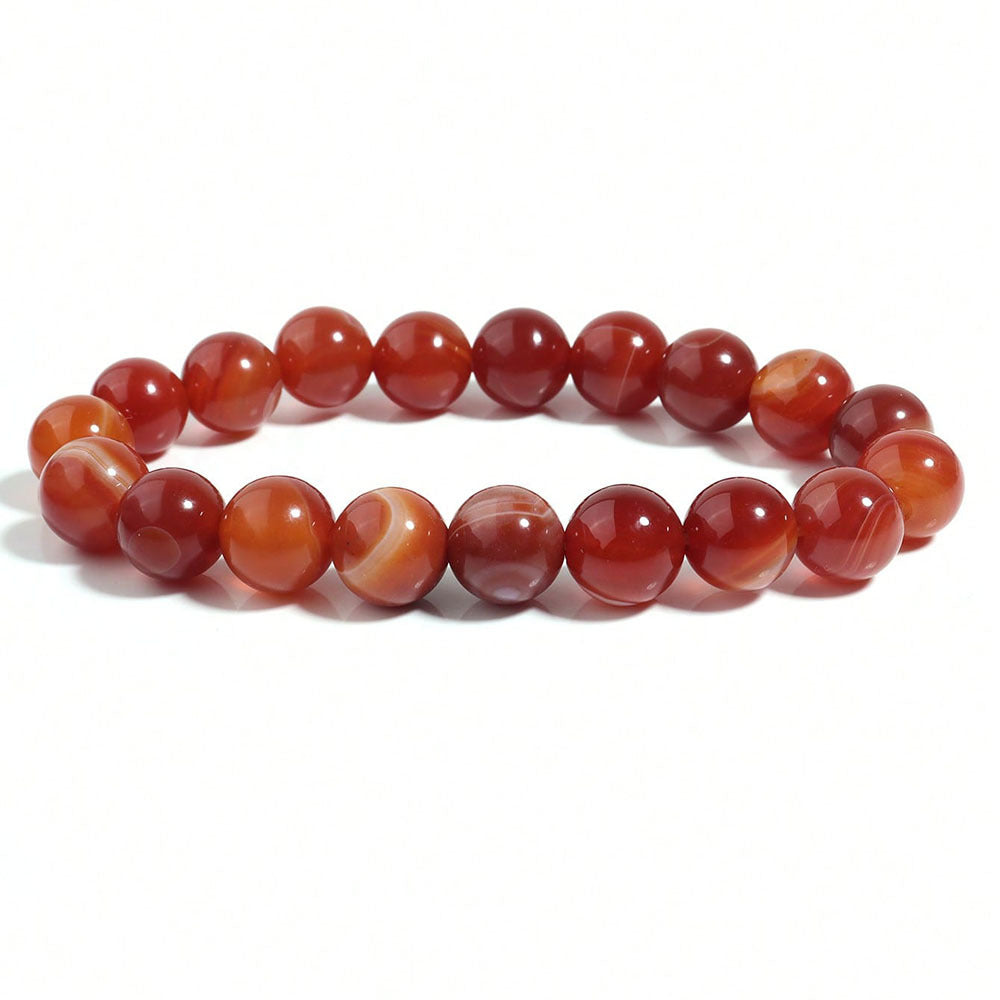 Crystal Bracelet Beads Natural Stone Bracelet Unisex Solid Color Simple Versatile Natural Stone Beads