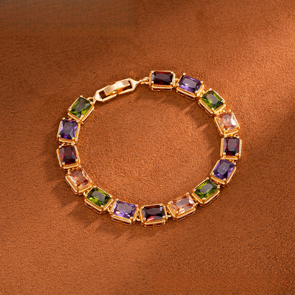 Gorgeous Dinner Bracelet Jewelry AAA Grade Zircon Inlaid Bracelet