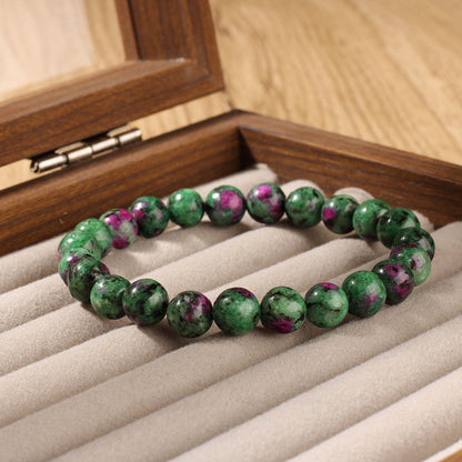 Crystal Bracelet Beads Natural Stone Bracelet Unisex Solid Color Simple Versatile Natural Stone Beads