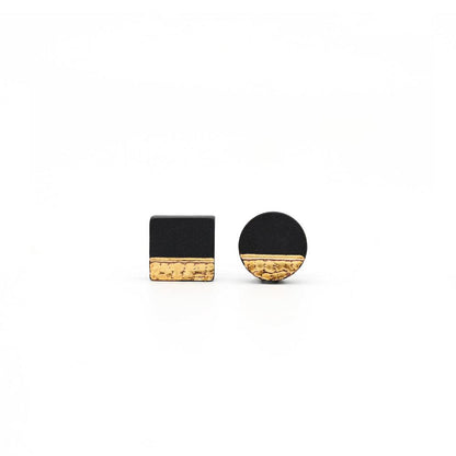 Sequence Ceramic Studs | Asymmetric Geometric Earrings 004 Earring