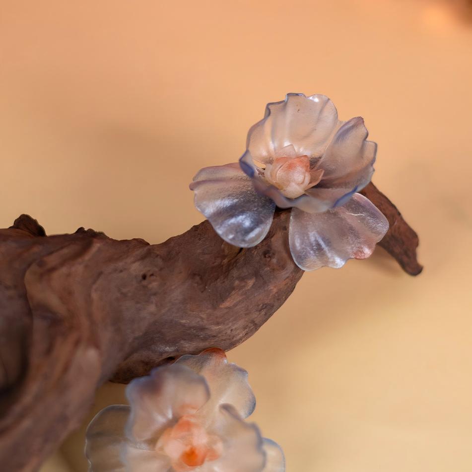 Mist | Sculptural Leather Flower Earrings E06