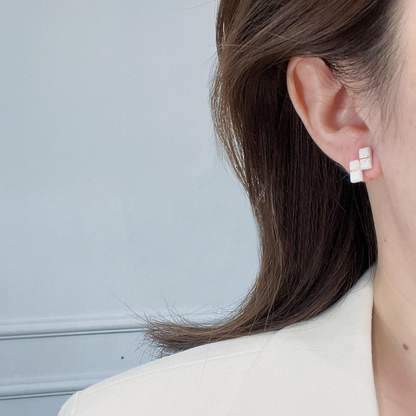 Ross Ceramic Block Earrings | Geometric Earrings ER17