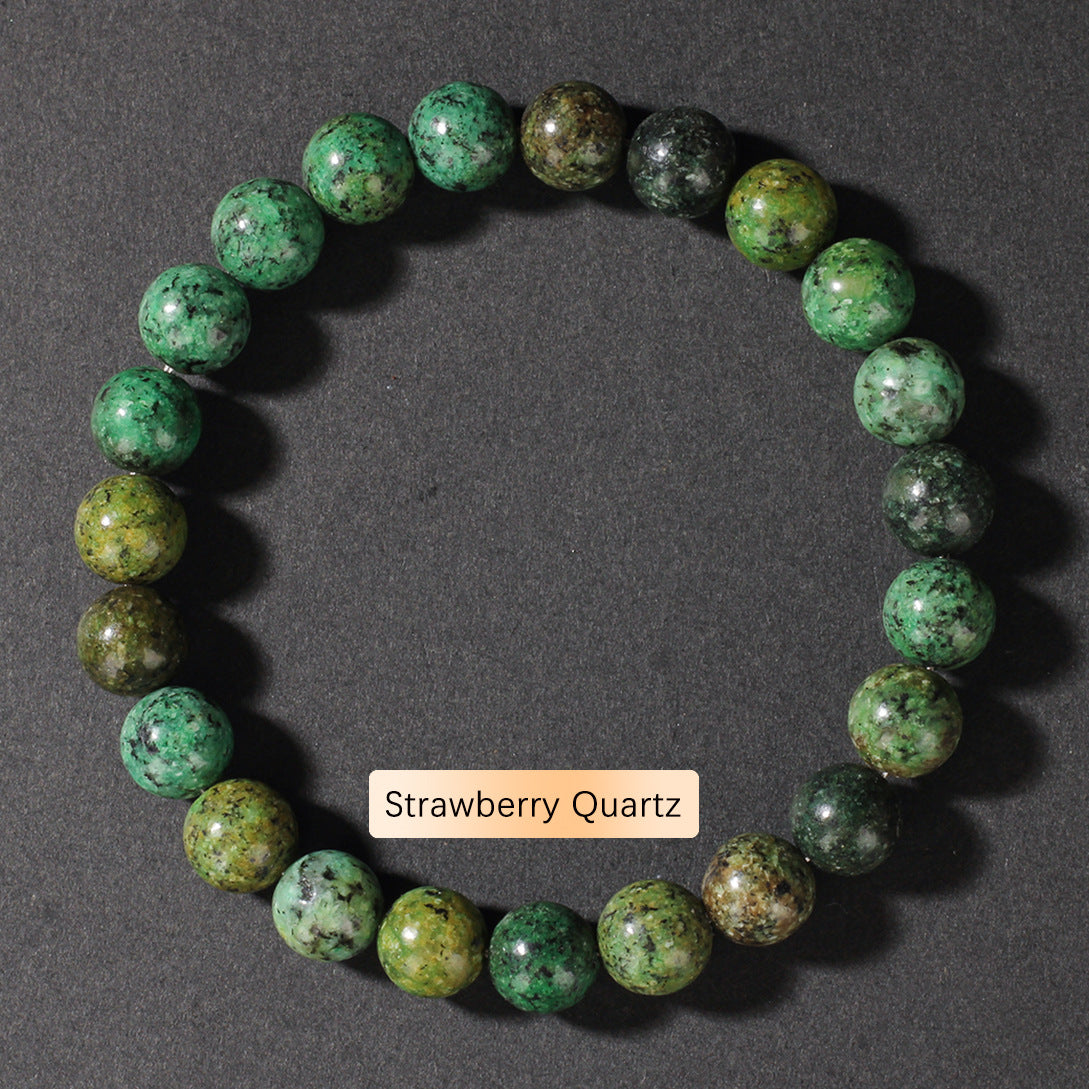 Crystal Bracelet Beads Natural Stone Bracelet Unisex Solid Color Simple Versatile Natural Stone Beads