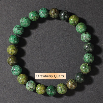 Crystal Bracelet Beads Natural Stone Bracelet Unisex Solid Color Simple Versatile Natural Stone Beads