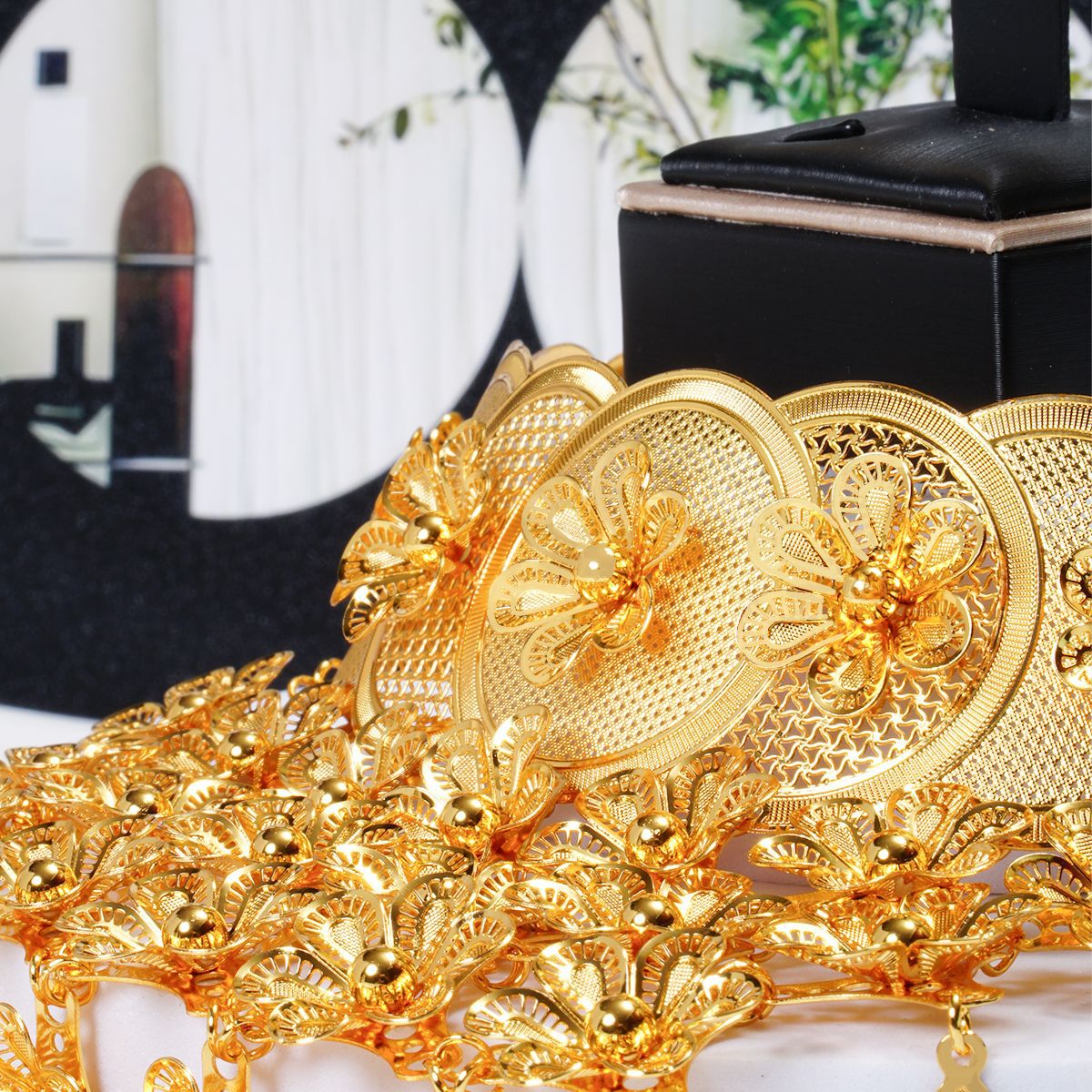 Radiant Dubai Floral Jewelry Set - Wedding Banquet Elegance | iBrilliance