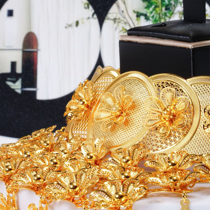 Radiant Dubai Floral Jewelry Set - Wedding Banquet Elegance | iBrilliance