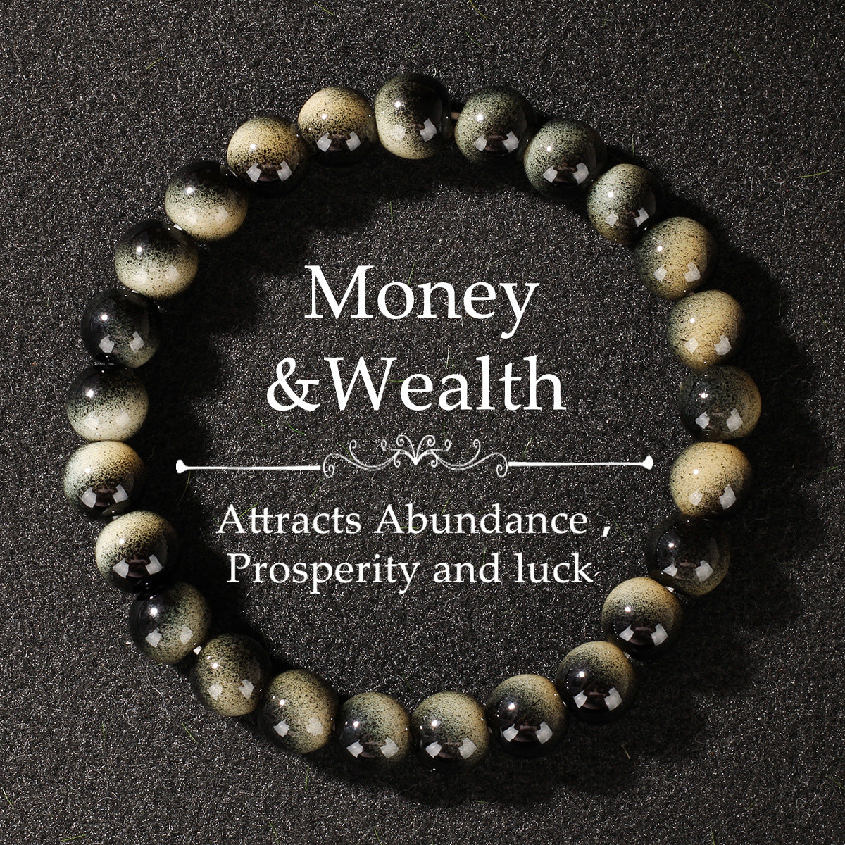 Glass Bracelet Imitation Tiger Eye Unisex Crystal Bracelet